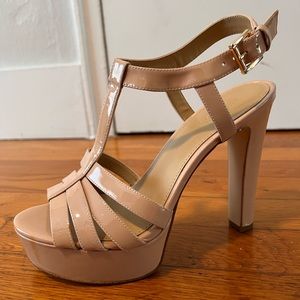 Michael Kors Nude Platform Heels